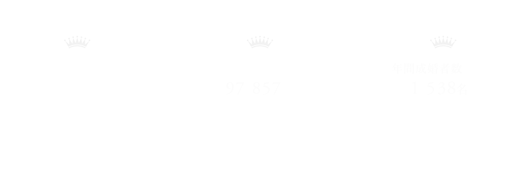 01 専科担任制 02 国内最大会員数のIBJ加盟※IBJ：日本結婚相談所連盟 03 年間成婚者数 約1,538人