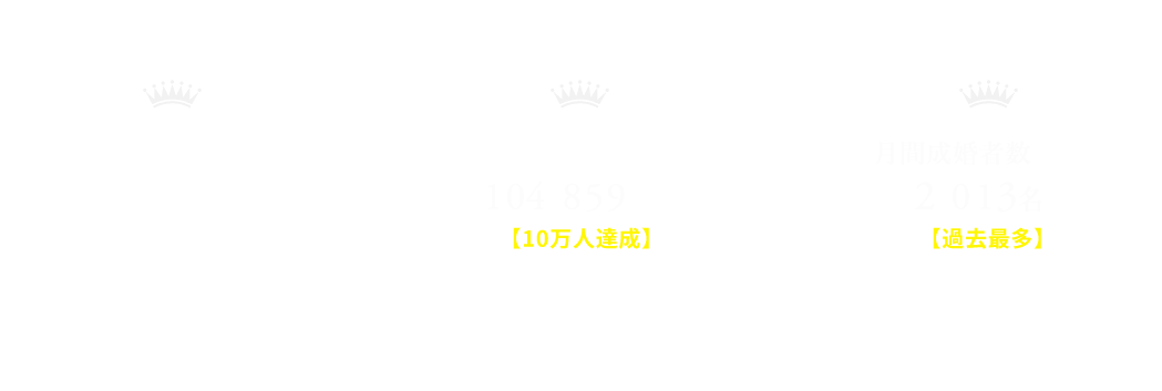 01 専科担任制 02 国内最大会員数のIBJ加盟※IBJ：日本結婚相談所連盟 03 月間成婚者数 約2,013人